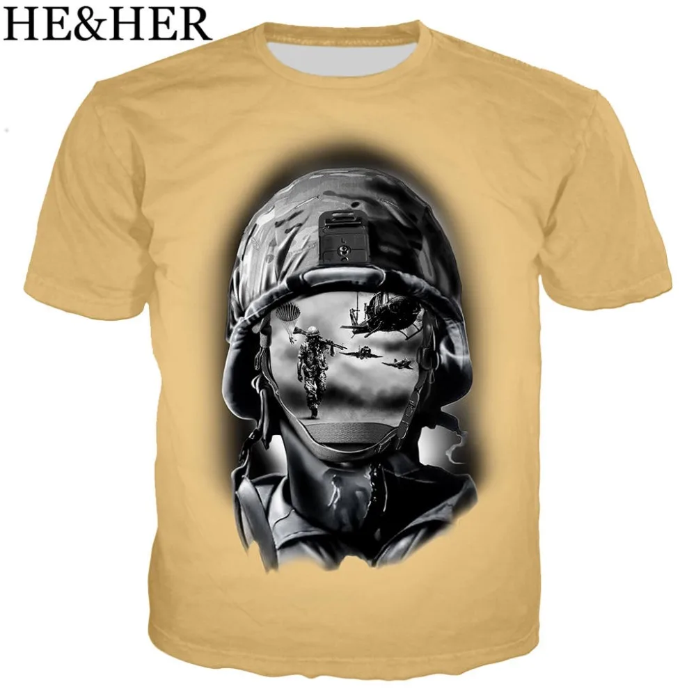 

Pilot helmet funny t shirt men/women 3D printed t-shirts Short sleeve Harajuku style tshirt streetwear tops