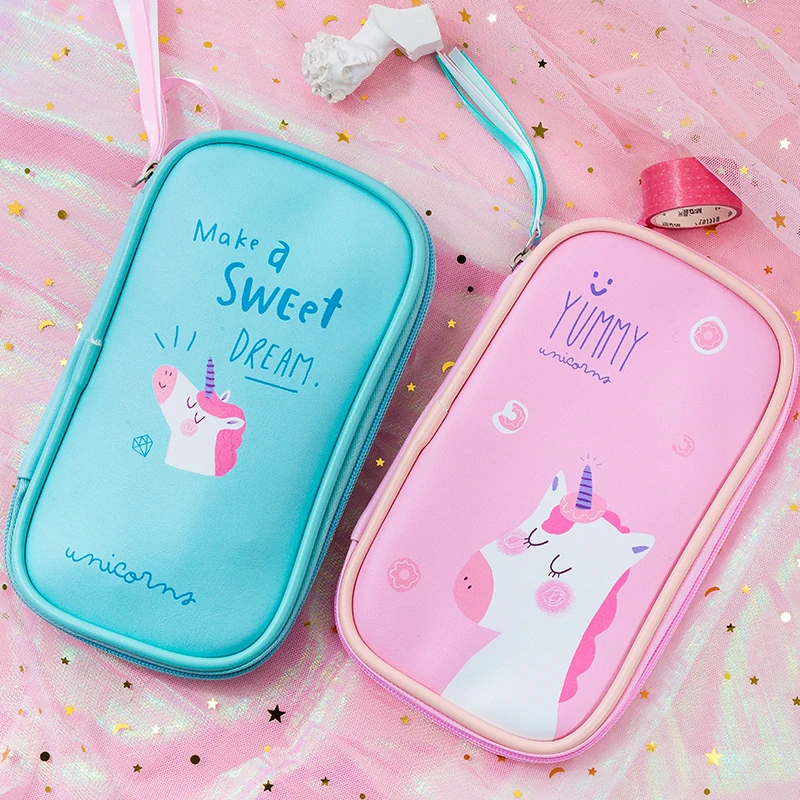 1 шт. кавайный чехол для карандаша милый подарок с Unicorn Хэлло Китти школьный пенал