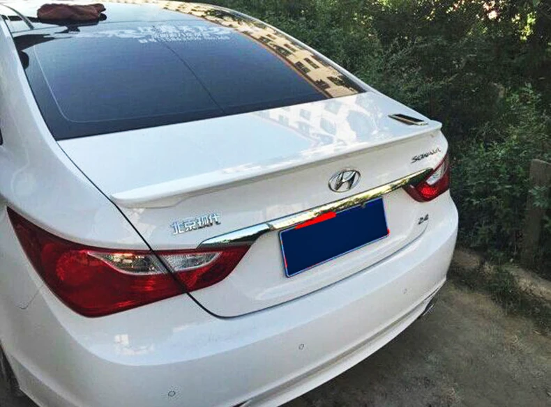 Для Hyundai Sonata Car Decoration 2011 2012 2013 АБС пластик краска цветной задний спойлер для