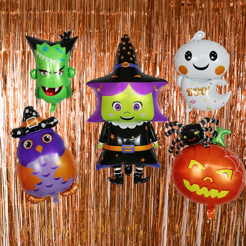 Us 0 92 30 Off New Halloween Pumpkin Ghost Witch Foil Balloons Wizar Balloons Inflatable Toys Air Globos Halloween Party Decorations Supplies In