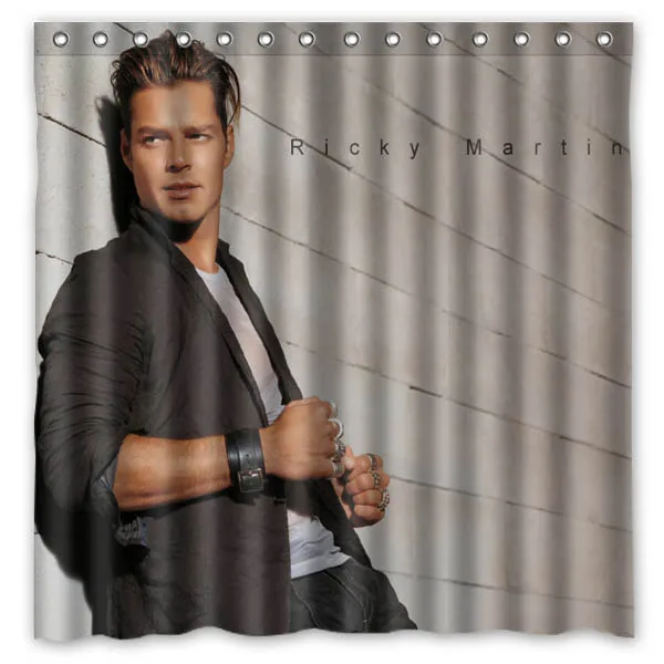 

Ricky Martin Shower Curtain Waterproof Moldproof Polyester Fabric Bath Curtain Drop Ship Bathroom Decor 180*180cm