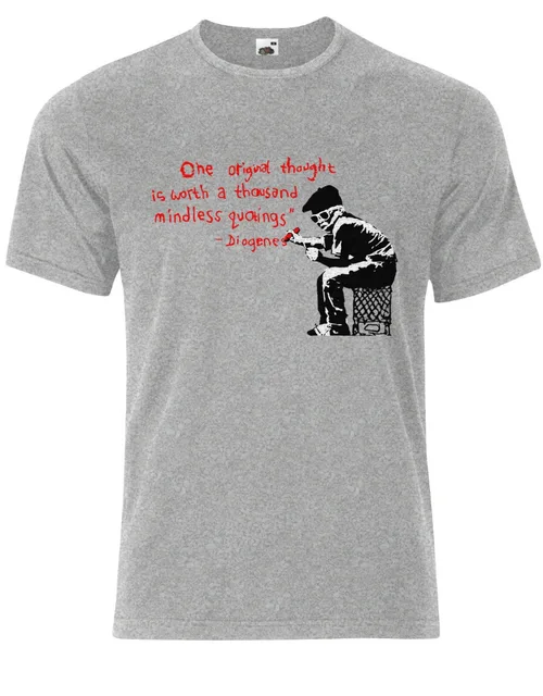t shirt hip hop banksy diogenes original thought quote ironic street