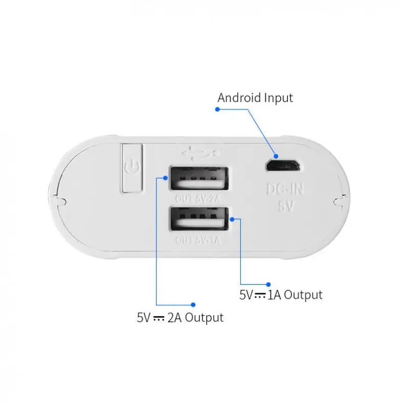 USB литий-ионный аккумулятор зарядное устройство Smart DIY Мобильный Внешний Аккумулятор Чехол Поддержка 3x18650 батареи и два выхода для смартфона