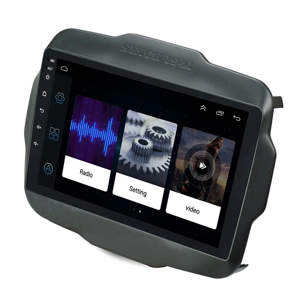 Top 2din 9 inch Android 8.1 Car Stereo Radio Multimedia 2G DDR3 Video Player Navigation GPS For Jeep Renegade 2015 2016 2017 no dvd 2