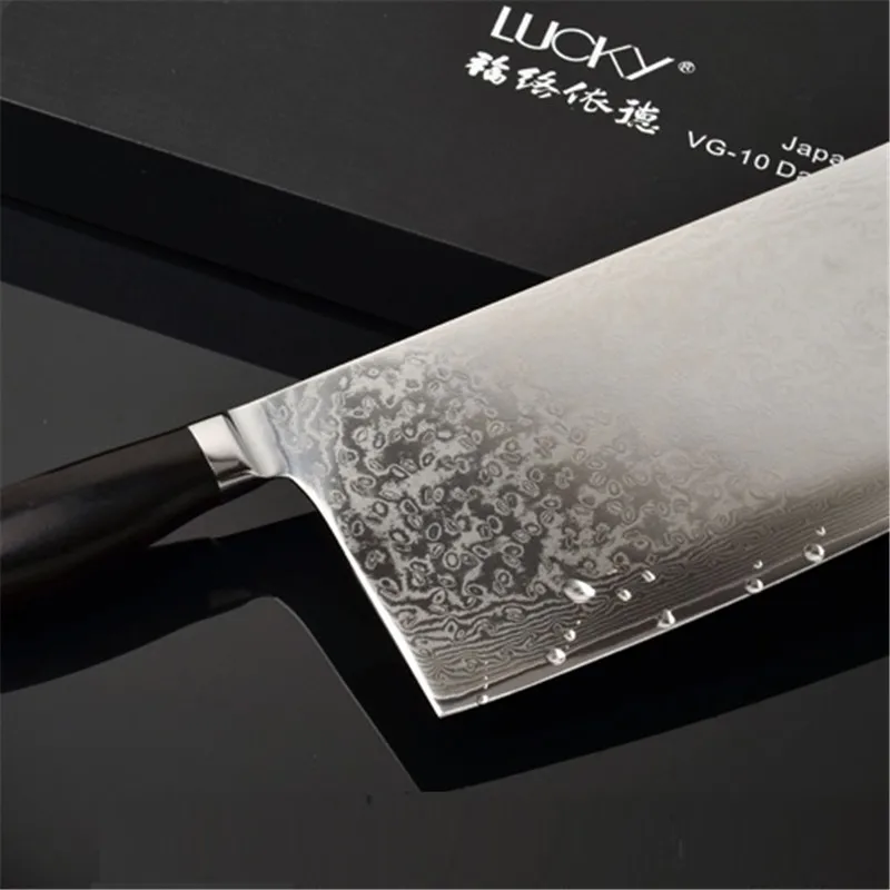 8'' Chinese Chef Knfie 67 Layers Damascus-hammered Blade on Core VG10 Chopping/Carving/Slicing Fish/Meat/Beef Kitchen Knife 26