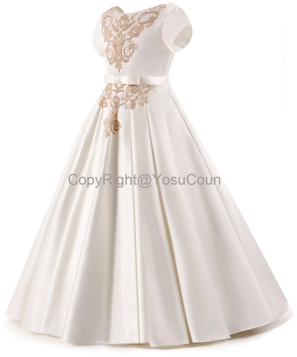 Брендовые длинные платья; элегантное платье для маленьких девочек; платье принцессы для девочек; благородная вечерняя одежда для свадьбы; YCBG1812