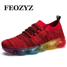 Feozyz вязать вамп Кроссовки для Для мужчин амортизирующие воздуха Sole Марка Спортивная обувь Для мужчин S trainners атлетика Обувь Zapatos Deportivos