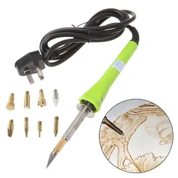 

1 Set Profesional Hobby Crafts Wood Burning Pen Kit Pyrography Soldering Solder Iron Woodburning Pencil Tips 30W 220V