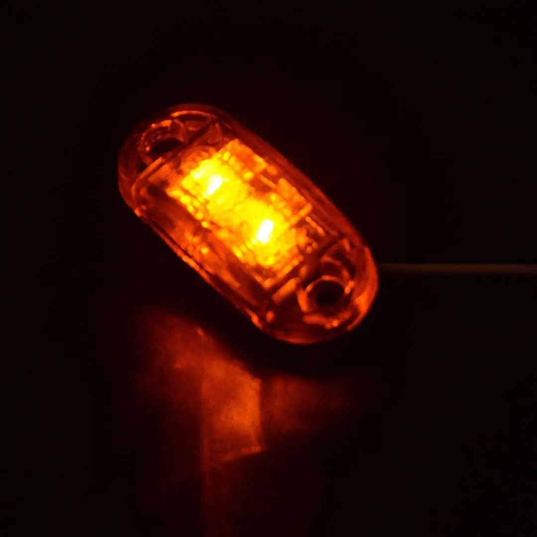 Грузовик прицеп автомобиль 2LED боковой габаритный сигнальный светильник s габаритный фонарь желтый задний тормозной светильник ing грузовик светильник системы