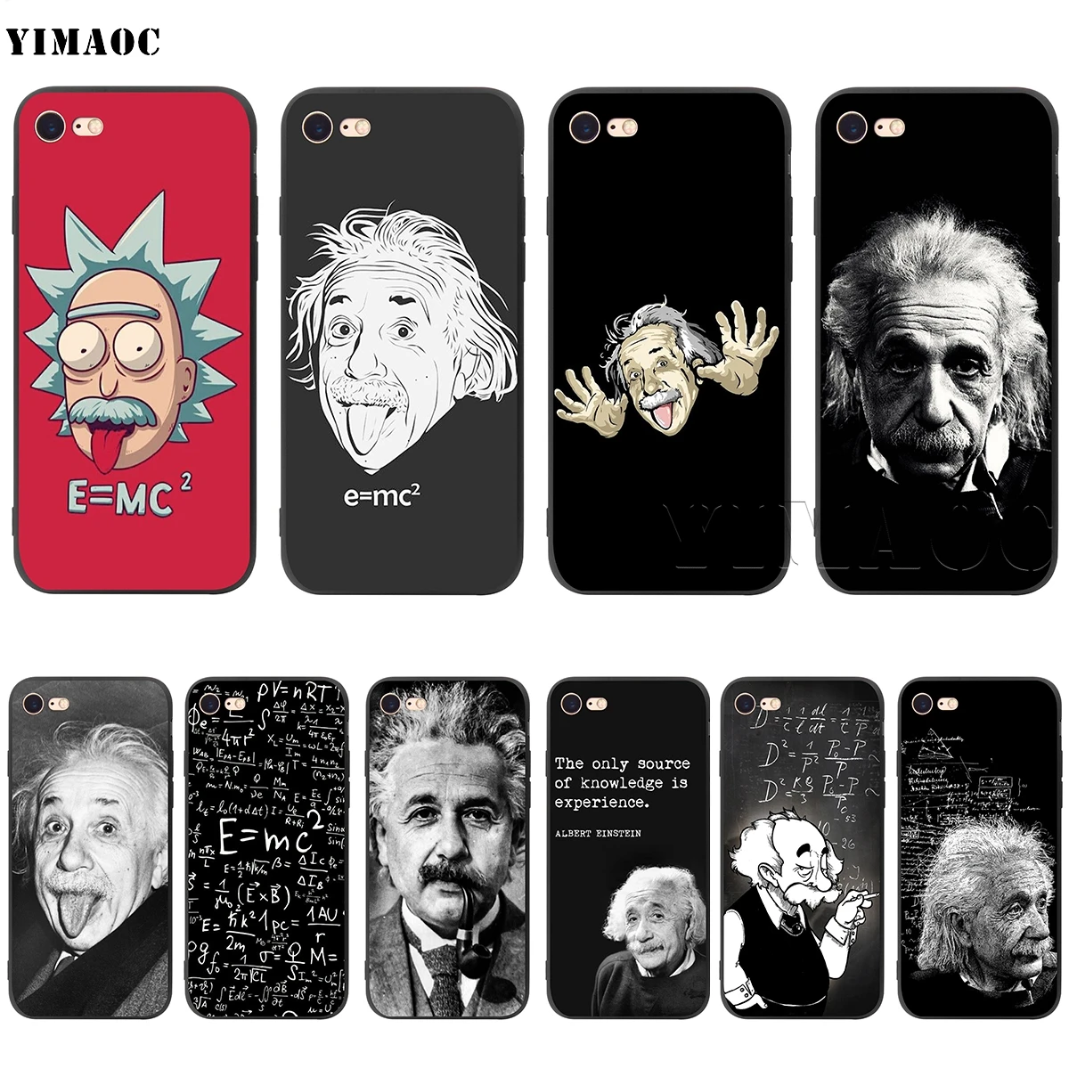 

YIMAOC Genius Albert Einstein Silicone Soft Case for iPhone 11 Pro XS Max XR X 8 7 6 6S Plus 5 5S SE