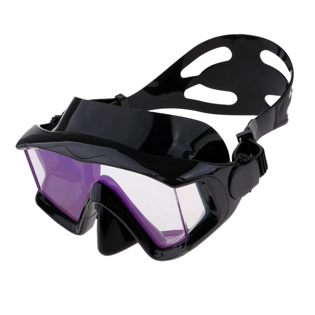 Clear Anti-fog Scuba Diving Mask Tempered Glasses for Swimming Water Sports Black Eyes Wear 