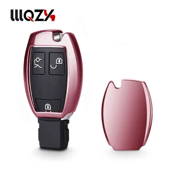 

Car Key Case Cover For Mercedes Benz A B C Class GLA C S E GLC GLK CLA ML GLE Class Car Styling Soft TPU Protection Key Shell