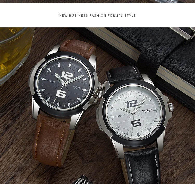 YAZOLE наручные часы для мужчин лучший бренд класса люкс известный мужской часы кварцевые часы наручные кварцевые часы Relogio Masculino YZL418