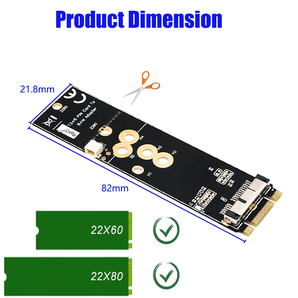 BCM94360CD BCM94360CS2 BCM943224PCIEBT2 12+ 6 Pin Bluetooth WiFi беспроводной модуль карты к M.2 NGFF ключ B+ M адаптер для Mac OS