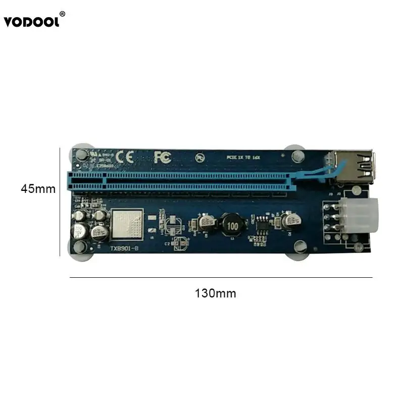 6 Pin PCI E Express Видеокарта 1X к 16X удлинитель USB 3 0 кабель SATA 15Pin 6Pin питания для биткоина