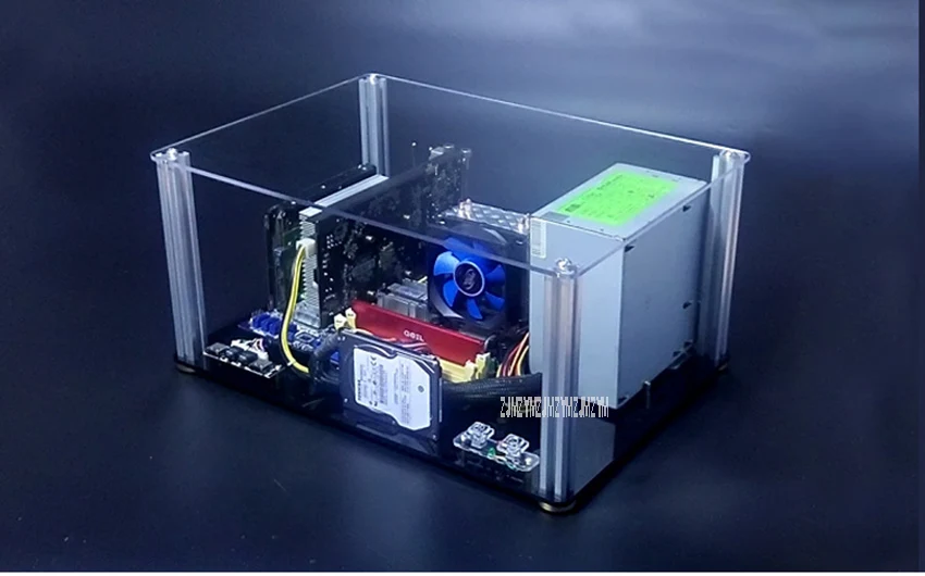 DIY персонализированный полностью прозрачный акриловый компьютерный корпус настольный ПК чехол для компьютера для ATX материнская плата