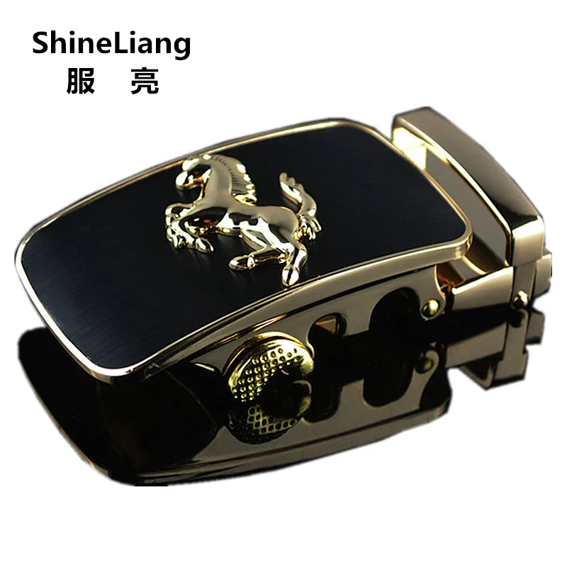 

2019 Automatic belt buckle for men High quality alloy material gold silver horse Adaptation width 3.5CM Designers fashion brand