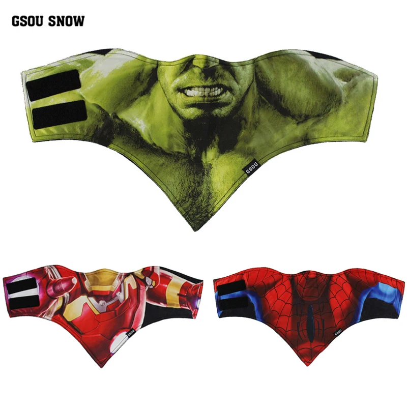 

Gsou Snow 18Men Women Ski Cycling Bicycle Winter Warm Protection Face Mask Snowboard Motorcycle Bike Thermal Cute Cartoon Scarf