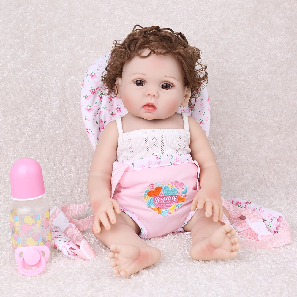 NPKDOLL реборн ребенок полный винил реалистичные bebe игрушки вьющиеся волосы поддельные детские развивающие ванны дети Playmate Babe Boneca