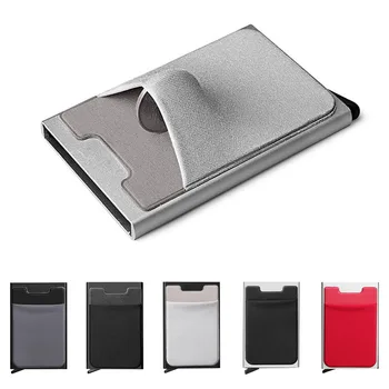 

Business Credit Card Holder Wallet Unisex Alloy Metal Blocking RFID Wallet ID Card Case Aluminium Travel Purse 2019 Black new