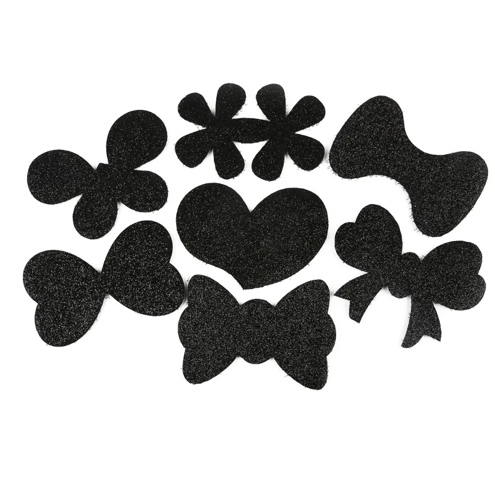 

Black Women Girls Flower Bangs Magic Paste Posts Bow Heart Hair Sticker Clip Tape Fringe Hair Bang Patch Stick Hair Accessories