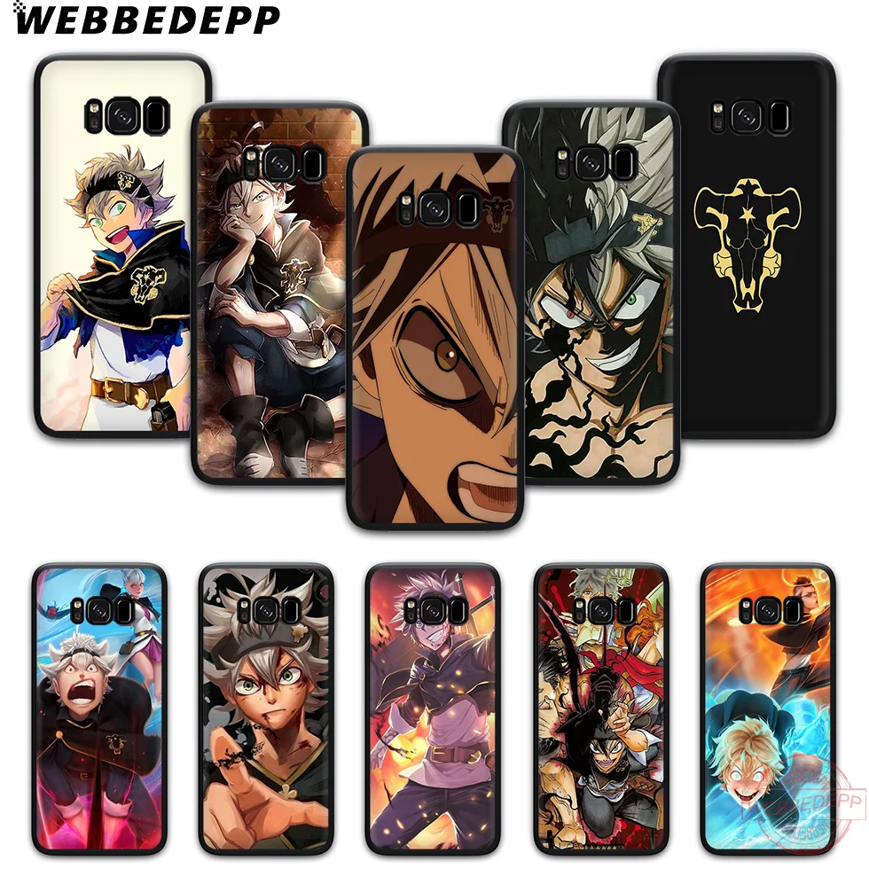 WEBBEDEPP Аниме Черный клевер мягкий чехол для телефона с изображением цветов Samsung S6 S7