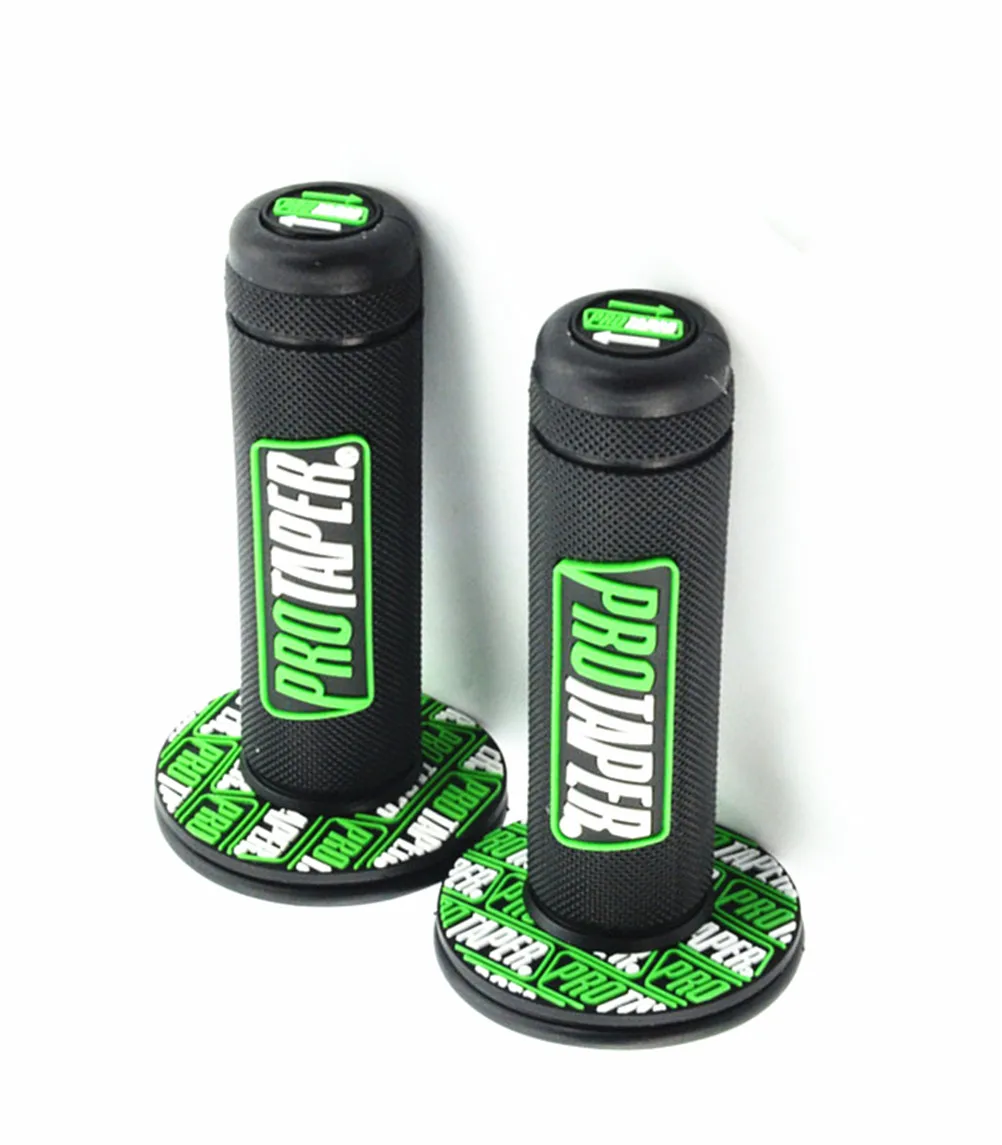 Мотоцикл Кроссовый мотоцикл, мотокросс pitbike резиновая рукоятки «Грипсы» Ручка для YAMAHA WR250R X SEROW225 250 TTR125 L E TTR250 - Цвет: Black Green