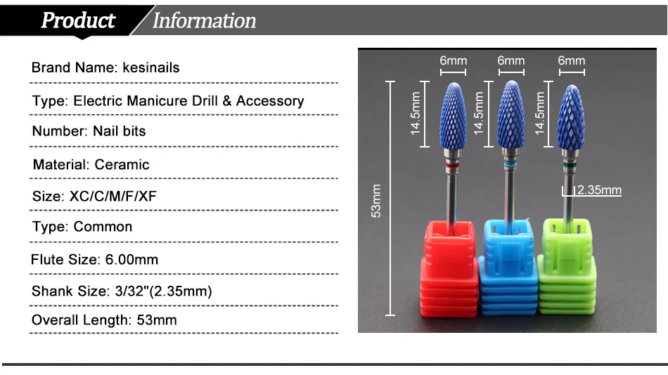 Kesinails синий карбид-вольфрамовый ногти Сверла Электрический пилочки для ногтей фреза машинка для маникюра аксессуары инструменты