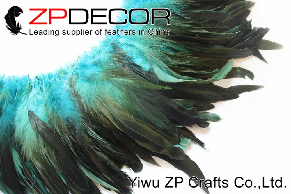 TURQUOISE Half Bronze Schlappen Rooster Feathers (7)