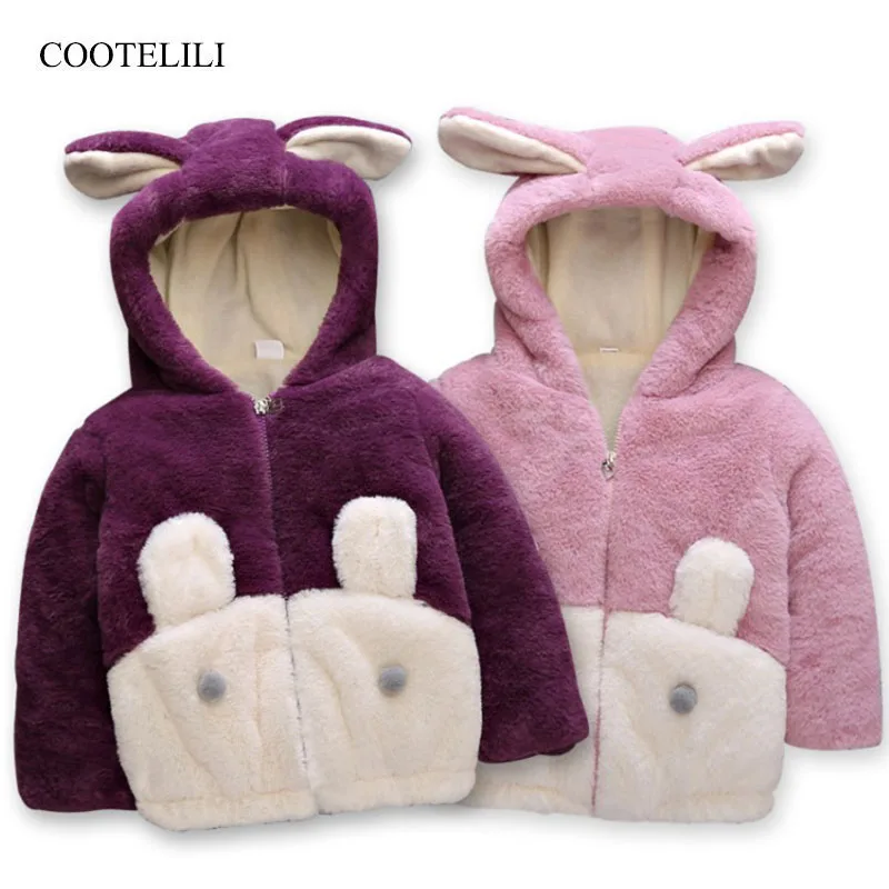 Зимняя куртка COOTELILI из искусственного меха для девочек толстое теплое пальто с