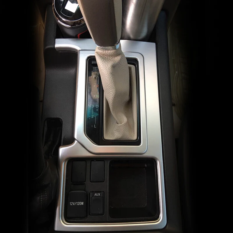 Для Toyota Prado 2010 2011 2012 2013 ABS Матовый автомобиля Рамка для рычага переключения передач Панель крышка отделка автомобильные аксессуары
