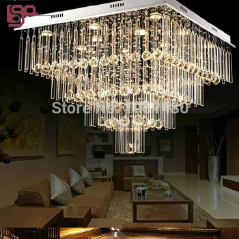 

modern flush mount home chandeliers crystal lights length 600mm