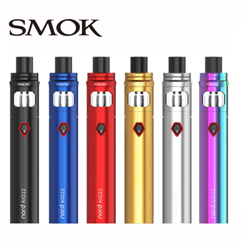 

Original Smok Nord AIO 22 Kit 2000mah Battery 3.5ML Tank with Nord Mesh 0.6ohm and Regular 1.4ohm coil Electronic Cigarette Vape