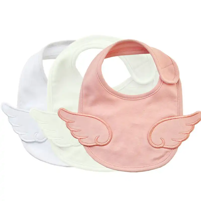 white newborn bibs
