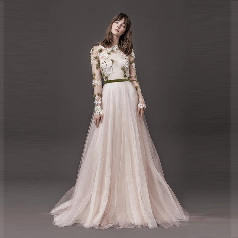 Verngo свадебное платье в стиле бохо, кружевное свадебное платье с аппликацией классический трапециевидной формы; обувь под свадебное платье для невесты цвета слоновой кости платье с длинным подолом длинное платье, платье Vestido De Noiva