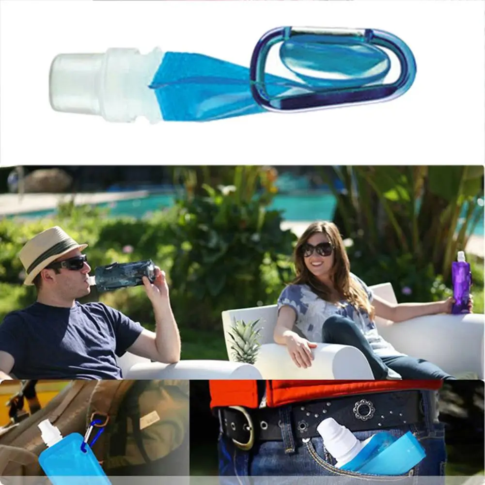 Portable Water Bag Camping Ultralight Foldable Silicone Water Bottle Bag Outdoor Sport Supplies Hiking Soft Flask Water Bag New