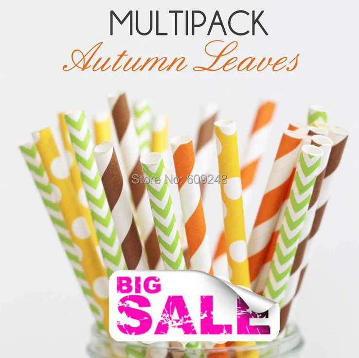 Birthday Party Straws Gold Lime Green Brown Straws Fox Themed Party Baby Shower Straws Paper Straws Woodland Theme Birch Straws