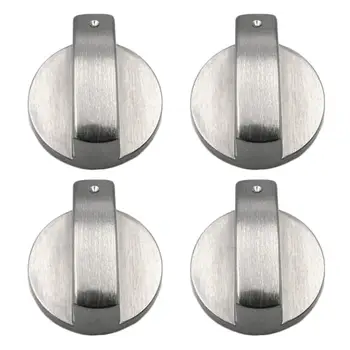

Stoves Cooker Knobs,Oven Knob(4pcs),6mm Universal Silver Gas Stove Control Knobs Adaptors Oven Rotary Switch Cooking Surface C