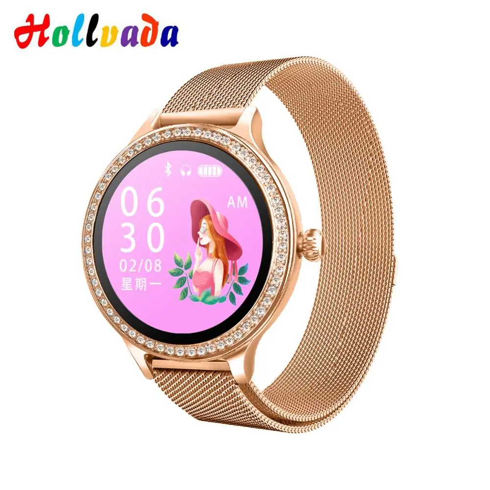 

Hollvada Women Smart Watch Fitness Tracker Heart Rate Monitor Smart Bracelet Blood Pressure Pedometer Lady Watch IP68 waterproof