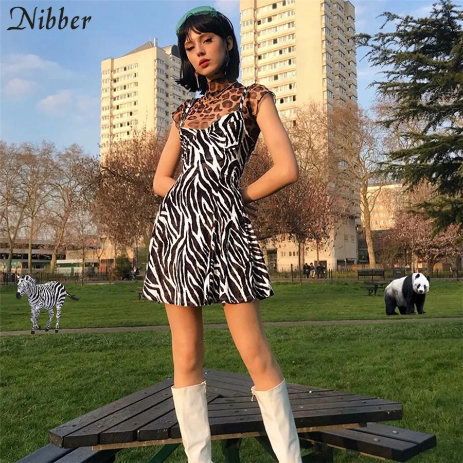 Nibber осенние новые базовые плиссированные платья с принтом без рукавов 2019 летние