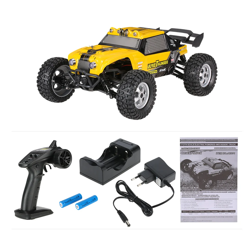 HBX 12891 1/12 2,4G 4WD Водонепроницаемый пустыня грузовик внедорожник Buggy RTR RC грузовик с светодиодный пульт дистанционного управления светом Управление игрушки грузовики для мальчиков