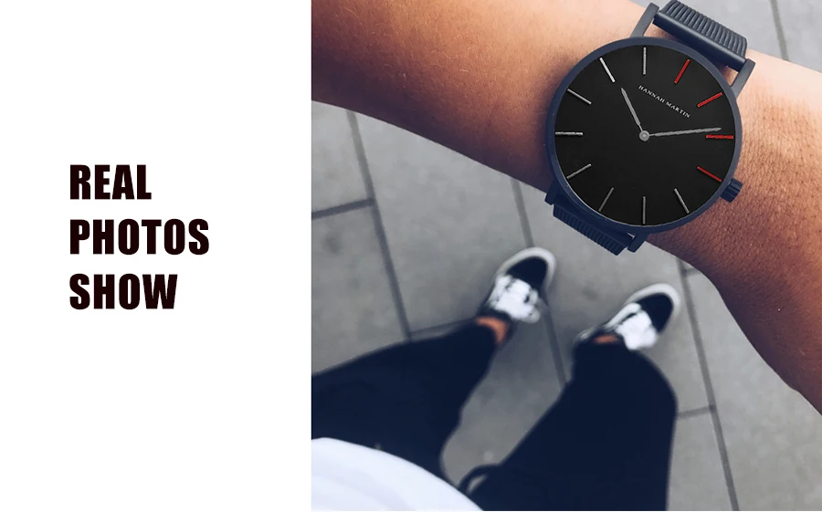 Ханна Martin 2018 модный бренд Для мужчин s часы Нержавеющая сталь сетка ремень Простой Стиль Спорт Бизнес часы Для мужчин Relogio Mascul