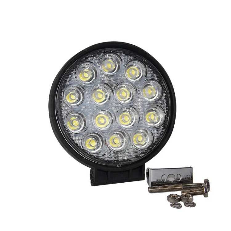 

Free shipping 42W 7 inch LED Work Light Bar 14 X 3w led chip Flood Spot Beam Spotlight Offroad Light Bar Fit ATV outdoor light