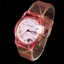 2016 New XINSLON Casual Watches Transparent Band Image Chinese Characters Style Clock Hours Women’s Watches Relogio Relojes