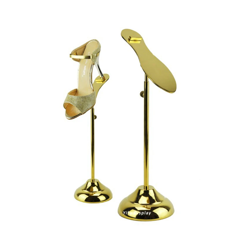 fashiontitanium золото обуви Дисплей подставка металлическая Чистка Райзер Стенд Подставка сандалии стояк сандалии Дисплей