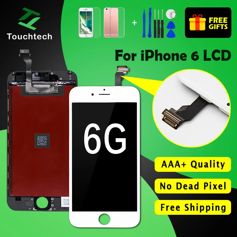 

1PC without Dead Pixel Screen for iPhone 6 LCD Display&Touch Screen Digitizer Assembly Pantalla Replacement Free Ship+Gifts