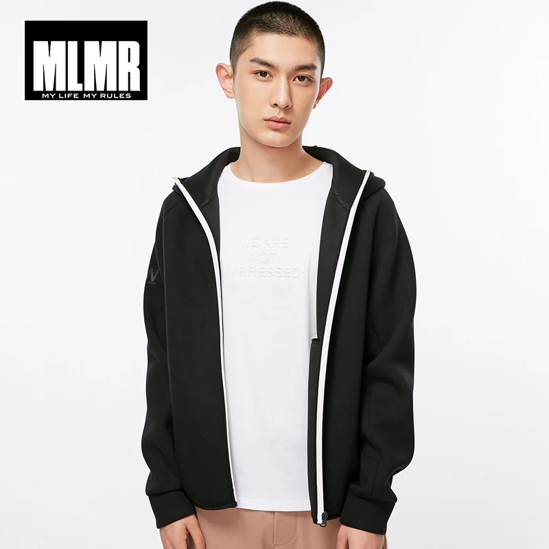 

MLMR Brand New fashion casual letter pattern hooded zip knit men |218333558