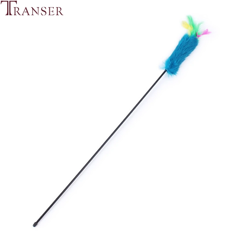 Transer Pet Supply игрушка для кошек длинная палка красочные перья интерактивные игрушки