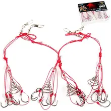 4 шт./компл. ручной работы все направляющие рыболовные крючки Hooklets со светящимися трубками для Angler