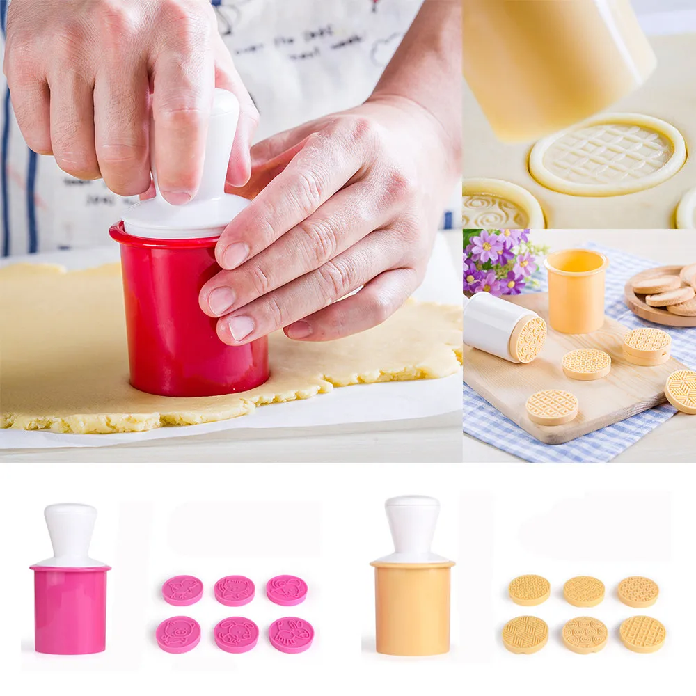 

6pcs/set Cartoon Stamps Molds Christmas Tree Cookie Tools Cake Decoration Bakeware Kitchen Gadgets Accessories Supplies